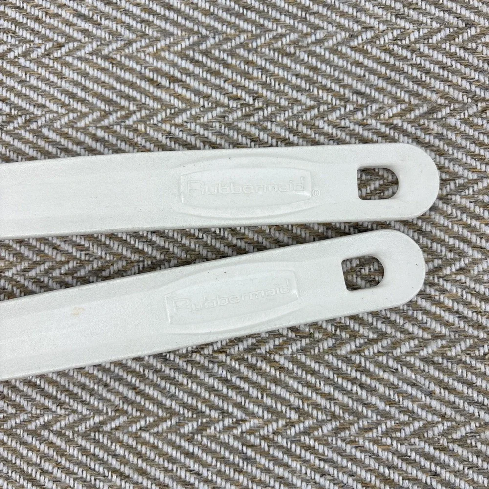 2 Rubbermaid #1973 White Nylon Plastic Serving Spoon Heavy Duty 12.5-inch USA
